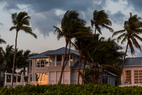 coastal house in storm
